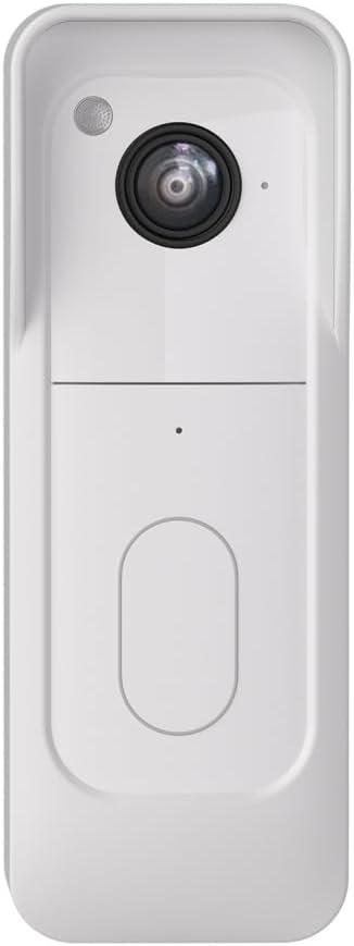 Anti-Theft Angle Mount for Blink Video Doorbell 2nd Gen (2025)  Adjustable Bracket with Weatherproof Cover, 45 Swivel, No-Drill or Screw Install (White)