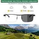 UXAOSVME Photochromic Progressive Reading Glasses 2.5x