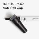 U Brands Fine Tip Dry Erase Markers with Eraser, Low Odor Whiteboard Markers Fine Tip, Assorted Bright Colors, Set of 10