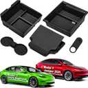 5 Piece Center Console Organizer Tray Compatible for Tesla Model 3 Highland Accessories 2024, 2025 /for Tesla Model Y Juniper 2025 Center Console Tray, Armrest Hidden Storage Box