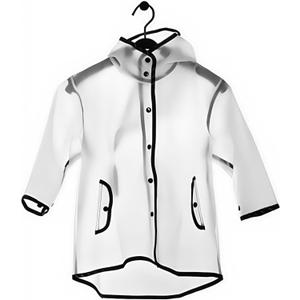 Kids Raincoat EVA Rain Poncho,Portable Hooded Poncho Jacket Rain Coat for Boys Girls Children (White, XL)