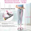 Pedal Resistance Bands with Handles, Durable 6-Tubes Multifunction Pedal Resistance Band, Natural Rubber Foot Pedal Resistance Bands, Fitness Resistance Bands for Abdomen, Waist, Arm, Leg