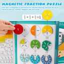 2026 New Magnetic Fraction Demonstration Book, Magnetic Fraction Tiles & Fraction Circles Set, Fraction Magnets for Teaching, A Hands-On Visual Fraction Learning Set
