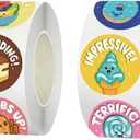1000 Pieces 1Inch Mixed Dessert Stickers 20 Different Designs Water Bottles Scrapbooking Luggage Computer Decor School for All Ages Family Party Game Bag Supplies