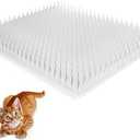 Zipcase 16 Pack Cat Repellent Deterrent Outdoor Scat Mat with Tape for Cats, Dogs, Pests Covers 24 Sq.ft, 16 x 13 Inches
