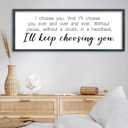 FZMHASLWW I Choosing You Sign Wall Art, 32"×12", Black