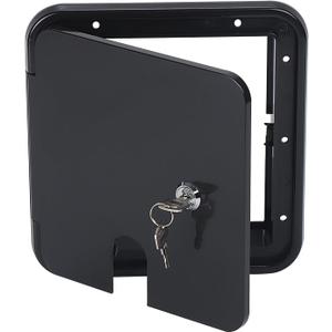 LCGP RV Access Door Electrical Cord Trailer Power Cord Cable Hatch Camper Hose Storage Door Compartment Black (5.9"*6.5")