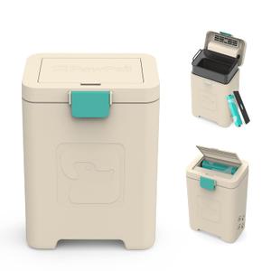 PawPail Pet Waste Station, Heavy Duty Outdoor Dog Poop Trash Can with Carbon Air Filter & DualVent Odor Control, UV & Weather Resistant | Includes 200 Pet Waste Bags