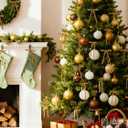 2 x 24 PCS Velvet Christmas Bows for Christmas Tree 5" x 7" Rustic Crafts Gift Velvet Ribbon Bows Twist Tie Bows for Xmas Wreaths Garland (Khaki)