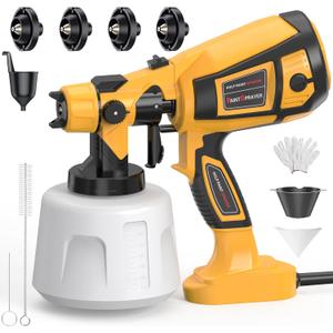 Paint Sprayer Tool 1000W High Power Electric Spray Paint Gun Easy to Clean for Furniture Cabinets Fence Walls Door Garden Chairs Yellow