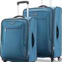 Samsonite Ascella X Softside Expandable Luggage with Spinners, Teal, 2PC SET (Carry-on/Medium) (2PC (SP20/25))