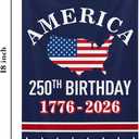 America Birthday Garden Flag 12x18 Inch Double Sided 1776 2026 Anniversary Patriot Garden Flags for Street Lawn Parties Event Decoration