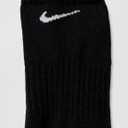 Nike Unisex Adult Everyday Cushioned Training No-Show Socks (6-Pack) | Mens and Womens (Black)