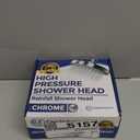 Pressure Shower Head AntiClogging Silicone Nozzles 2.5 GPM Removable Restrictor Easy to Clean Adjustable Replacement easy to install with Plumbers Tape 6 inch Classic Chrome Finish