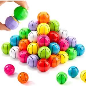 JOYIN 36 Pack Basketball Fidget Spinners for Kids, Goodie Bag Stuffers for Birthday Party, Basketball Party Favors, Fidget Toys Bulk, Stress Balls, Treasure Box for Classroom