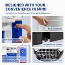 Commercial Shaved Crusher Ice Machine, 1200LB/H Snow Cone Machine with 25L Storage Box, Ice Texture Control, 650W 500RPM Electric Snow Cone Maker for Home, Bars, Cafes, Parties, White