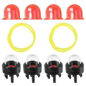 10pcs 2ft Small Engine Fuel Line Hose Replacement Kit with Primer Bulb & Carburetor for Walbro Lawn Mower Blower Edger Accessories (Red Oil Cup)