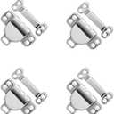 3 x Metal Bra Hook & Eye Fasteners - Pack of 4 (0.5 inch wide-0.4 inch long, Nickel)
