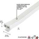 M-D Building Products 05686 5/16 in. x 19/32 in. x 10 ft. White Premium Thermoplastic Rubber Platinum Window Seal for Large Gaps