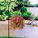 ZFProcess Artificial Hanging Flowers for Outdoors Spring Summer Decoration, 2PCS Silk Fake Daisy Realistic Outdoor Flowers UV Resistant Porch Patio Window Yard Decor(Purple Red)