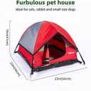GDanes Cat House Portable Indoor/Outdoor Red Cat Tent for Cats and Small Dogs with Soft Pad
