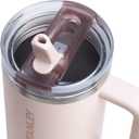 STANLEY Quencher ProTour Flip Straw Tumbler with Leakproof Lid 40 oz | Built-In Straw and Handle | Cup Holder Compatible for Travel | Insulated Stainless Steel Cup | BPA-Free | Rose Quartz