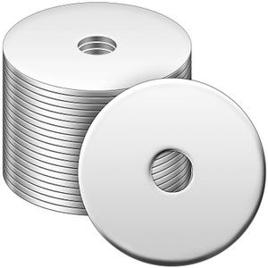 100 Pcs Screws Stainless Steel Fender Washer - 1/4" ID x 1-1/4" OD x 3/16" Thick Flat Washers Corrosion Resistant Metal Washers for Wood and Wet Environments - Plain Washers for Bolts