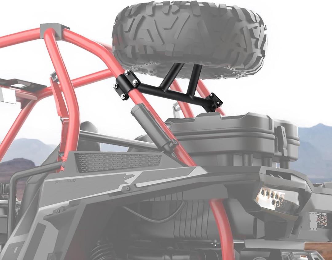 KEMIMOTO UTV Spare Tire Carrier Mount Compatible with RZR XP 1000, Heavy Duty Steel Black Coated UTV Spare Tire Holder Compatible with 2014-2023 Polaris RZR XP 1000 / XP4 1000 (UP TO 30" TIRE) 2879464