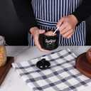 HAOTOP 12oz Sugar Bowl with Lid and Spoon,Ceramic Sugar Jar Sugar Dispenser Sugar Container Coffee Bar Accessories, Kitchen Countertop Canisters, Black
