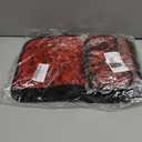 YGFLPPV 2 Pcs Seat Belt Covers and 15" Steering Wheel Cover Cute Sets, Damascus Pattern Neoprene Soft Thin Girly Car Accessories, Neck Cushion Protector & Non-Slip and Warm for Hands Red