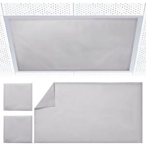 2pcs Fluorescent Light Covers - Light Covers for Ceiling Lights Classroom, Magnetic Light Filters for Office, Hospitals, Home 4 x 2 Feet (light grey)