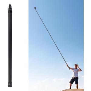 Extended Edition Selfie Stick, 5m (16.4ft) Carbon Fiber Invisible Pole for Insta360 X5/X4/X3, ONE X2, ONE R, ONE X, ONE, GO 3S/3/2, Gopro Max Action Camera (16.4ft)