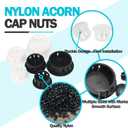 2 x 12PCS 1inch Black Plastic Hole Plugs for Round Holes Hole Plug Round Drill Door Screw Hole Plugs 1"
