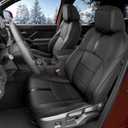 DiffCar for Toyota Tacoma Seat Covers 2024 2025 2026(Gas Only), Full Set Faux Nappa Leather Truck Accessories for Tacoma Double Cab 4th Gen, Car Pickup Seat Protector Custom Fit Front Rear Seat,Black