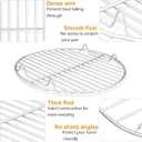 P&P CHEF Round Cooking Rack, 3 Pcs Stainless Steel Baking Cooling Steaming Grilling Rack, Fits Air Fryer/Stockpot/Pressure Cooker/Round Cake Pan, Oven & Dishwasher Safe (7.5 Inch)
