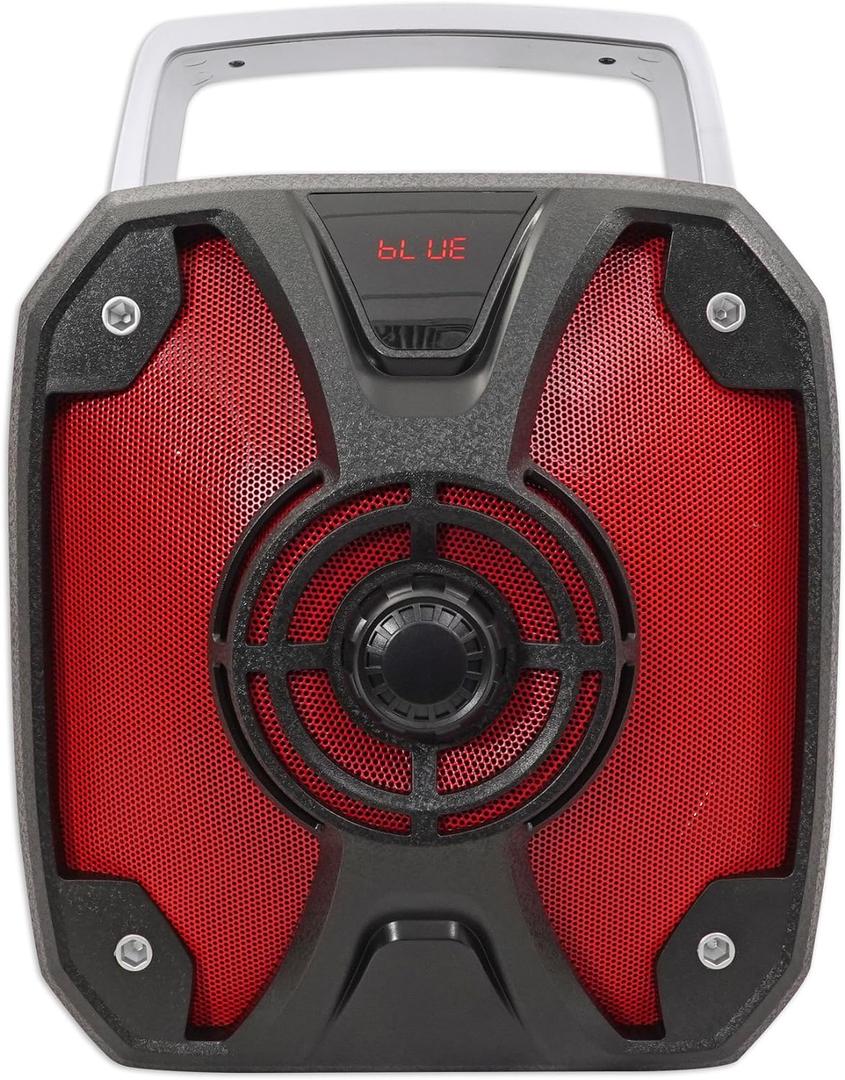 Rockville ROCKBOX 6.5" 100W Portable Bluetooth Speaker, 6000mAh Battery, USB/SD/AUX/FM/Mic Input, 24hr Playtime, for Parties, Karaoke, and Outdoor Events