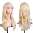 ANESHE Wigs 28" Long Wavy Hair Heat Resistant Cosplay Wig for Women (Light Blonde)