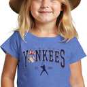 BOUTIKOME Toddler Baby Boys Girls Baseball Shirt Baseball Team Graphic T-Shirt Baseball Fan Tees Game Day Outfit Summer Tops(Blue,2-3T)