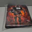 400 Pockets Football Card Binder - Red Flame Pattern Sports Display Storage Case for Collectors, Portable Detachable Sports Card Storage Book for 2025 Football Cards