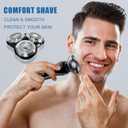 SH90 Replacement Heads Compatible with Philips Norelco Shavers Series 9000, New Version of Metal Wheel Buckle and Upgrade Double-Layer Precision Replacement Blades(3 Pack)