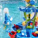 2-Tier Auto Water Table with Pump, Summer Outdoor Beach Outside Backyard Activity Sensory Sand Water Table, Birthday Party Gifts for Kids Boys and Girls Ages 3 4 5 6 7 8, 8 inches x 17 inches x 14 inches