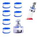 7Pcs Sink Water Filter Faucet with Cartridges Set, Universal 360  Rotating Kitchen Faucet Water Filter Removes Fluoride Heavy Metals Hard Water Compatible with Most Kitchen/Laundry Sink Faucets