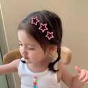 30 Pieces Pink Star Hair Clips Color Cute Metal Hair Barrettes Toddler No Slip Hair Clip Hair Accessories for Women Girls Mixed Color