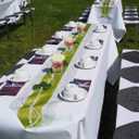 Obstal Rectangle Table Cloth, Oil-Proof Spill-Proof and Water Resistance Microfiber Tablecloth, Decorative Fabric Table Cover for Outdoor and Indoor Use (White, 60 x 120 Inch)