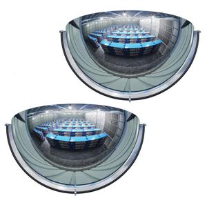 2Pack Acrylic Half Dome Mirror Corner Mirror Blindspot for Wall 12'' Diameter Safety Mirrors for Corners Convex Mirrors Indoor for Ceiling Business Driveway Outdoor Hallway Warehouse Office