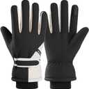 Eohak Winter Ski Gloves for Men and Women Windproof Cold Weather Thermal with Touchscreen Fingers for Outdoor Sports (One Size, Black)