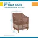 DUCKCOVERS Ultimate Waterproof 29 Inch Patio Chair Cover, Outdoor Chair Covers