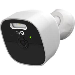 CHAMBERLAIN myQ Outdoor Battery Camera | 2K Camera, Color Night Vision, Spotlight, Motion Alerts, Live View with Two-Way Talk, Wireless, Weather-Resistant, Outdoor, White