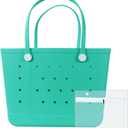 Juyeesm X Large Beach Bag, Oversized Rubber Beach Bag, Washable Open Tote Bag Durable Tote Travel Bags