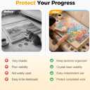 1000 Pieces Rotating Puzzle Board with 4 Drawers,28.74"x20.94" Portable Wooden Jigsaw Puzzle Table with Lazy Susan Spinning Cover for Adults
